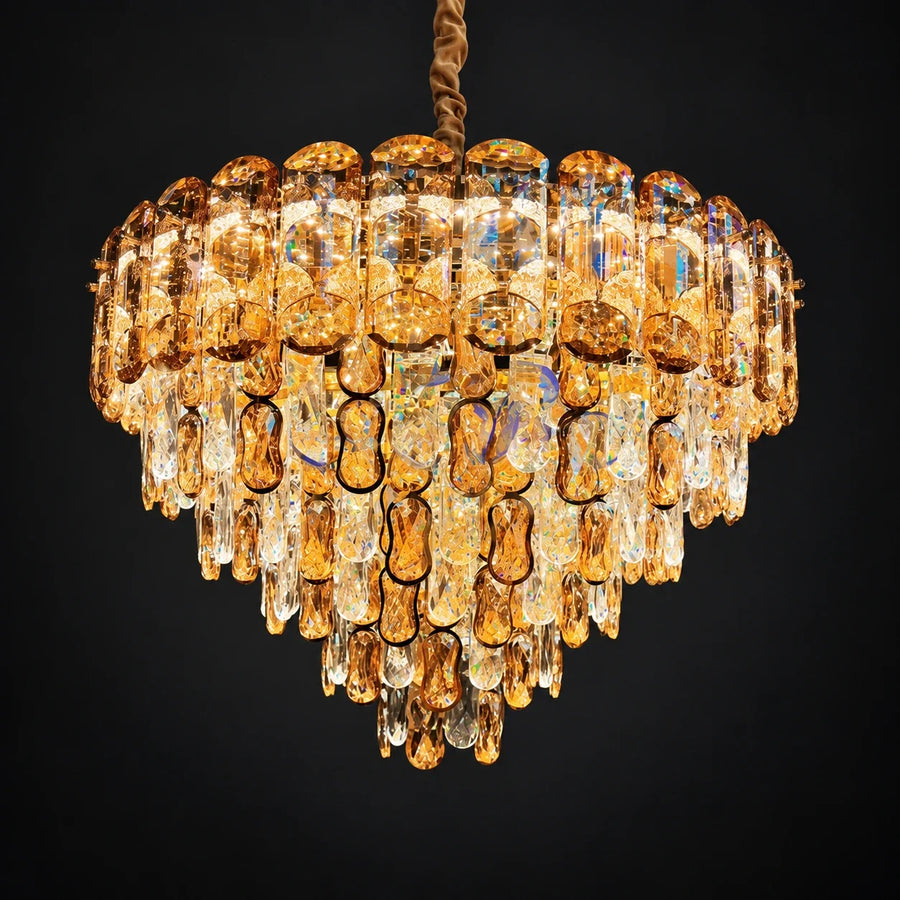 Bliss & Birch Tiered Faceted Drop Chandelier