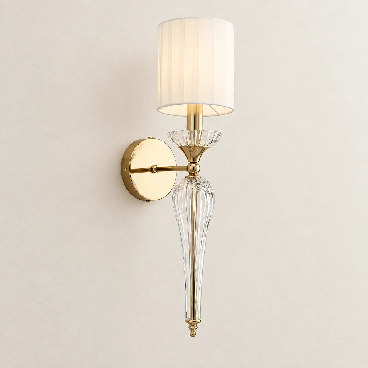 Bliss & Birch Crystal-Style Stem Shade Wall Sconce