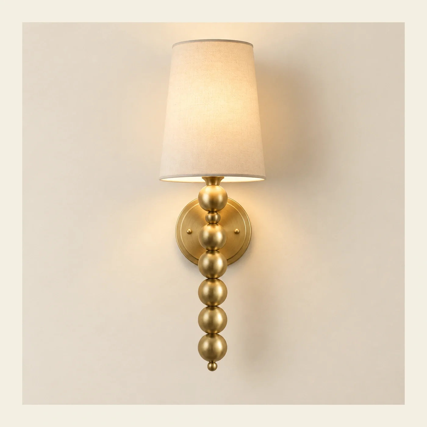 Bliss & Birch Beaded Stem Tapered Shade Wall Sconce