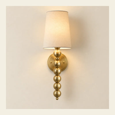 Bliss & Birch Beaded Stem Tapered Shade Wall Sconce