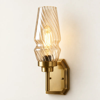 Bliss & Birch Sculpted Ripple-Shade Wall Sconce