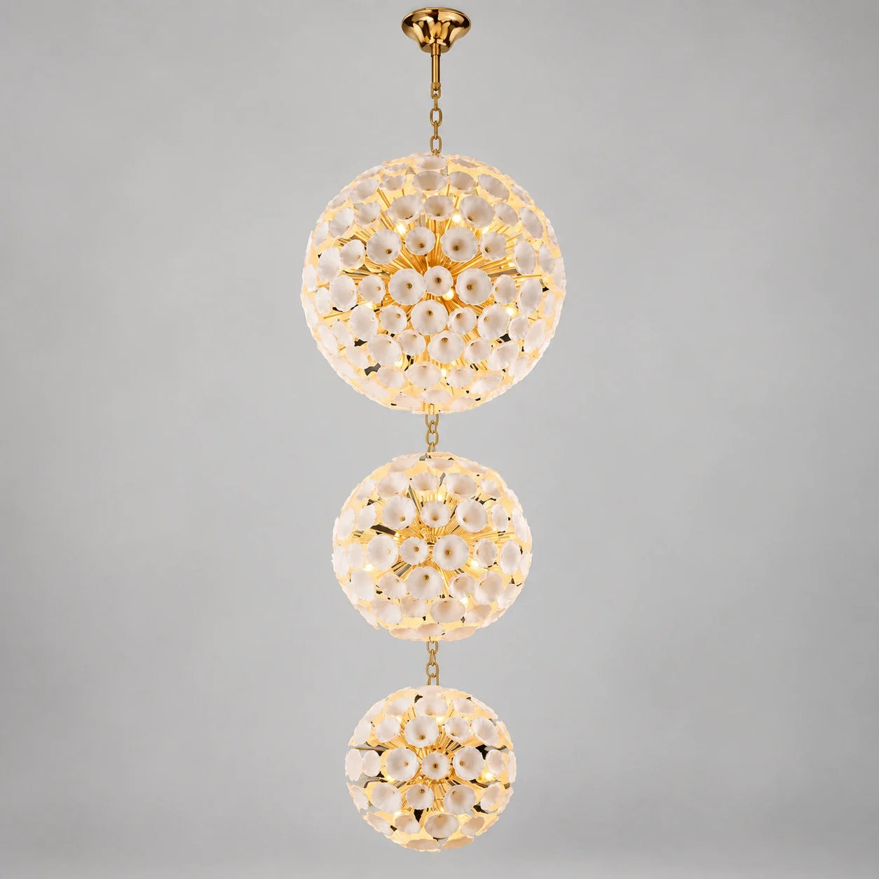 Bliss & Birch Three-Tier Ceramic Flower Chandelier