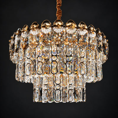Bliss & Birch Two-Tier Crystal Drop Chandelier