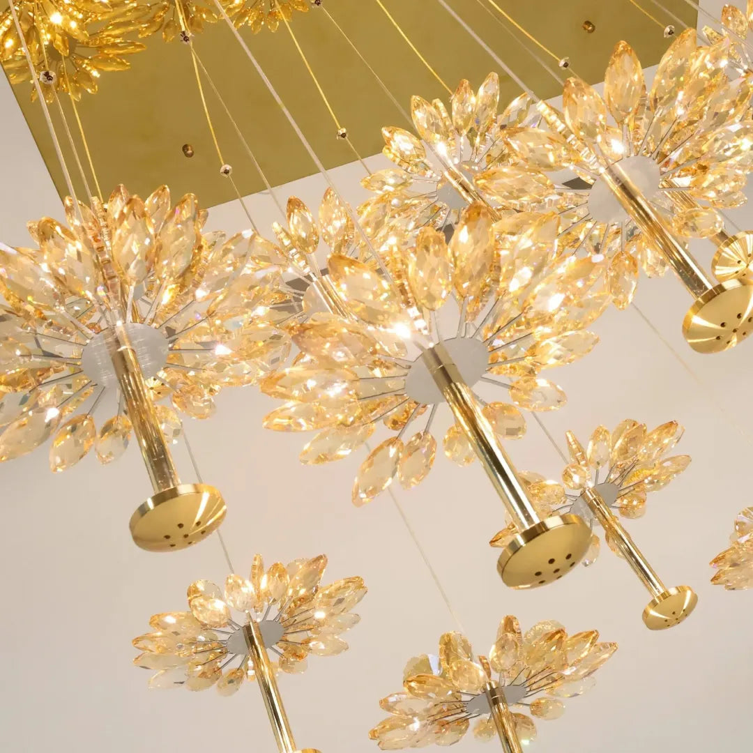 18-Light Crystal Flower Chandelier