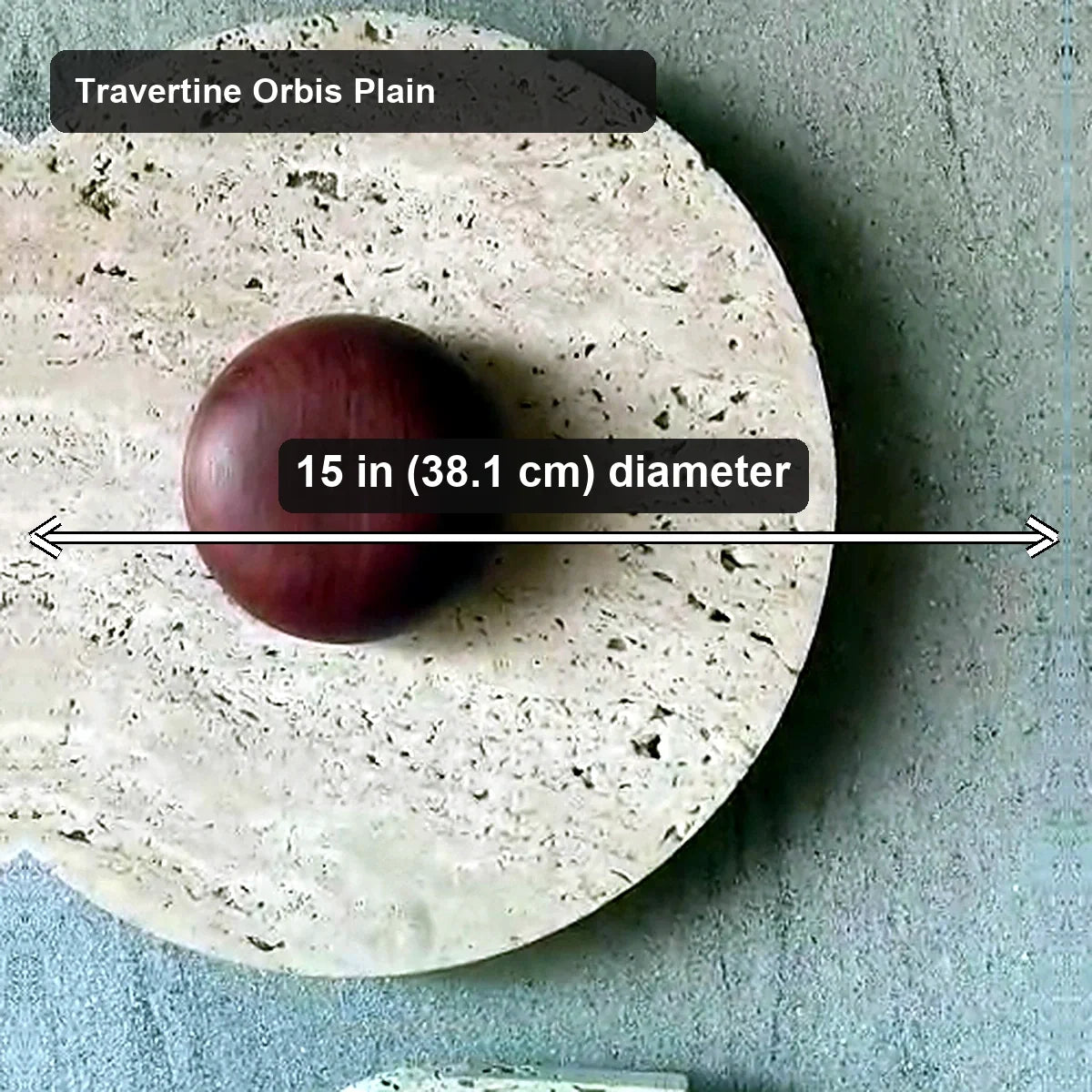 Bliss & Birch Travertine Orbis Plain Wall Lamp