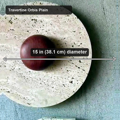 Bliss & Birch Travertine Orbis Plain Wall Lamp