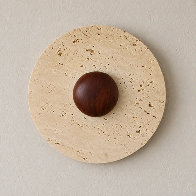 Bliss & Birch Travertine Orbis Plain Wall Lamp