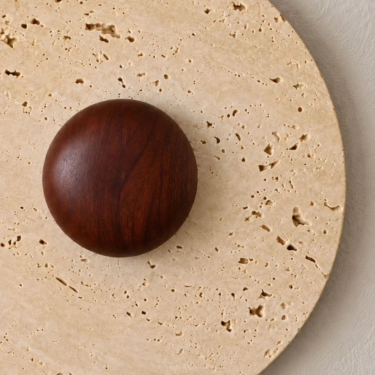 Bliss & Birch Travertine Orbis Plain Wall Lamp