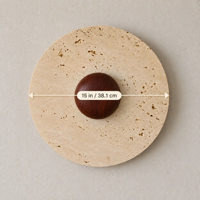 Bliss & Birch Travertine Orbis Plain Wall Lamp