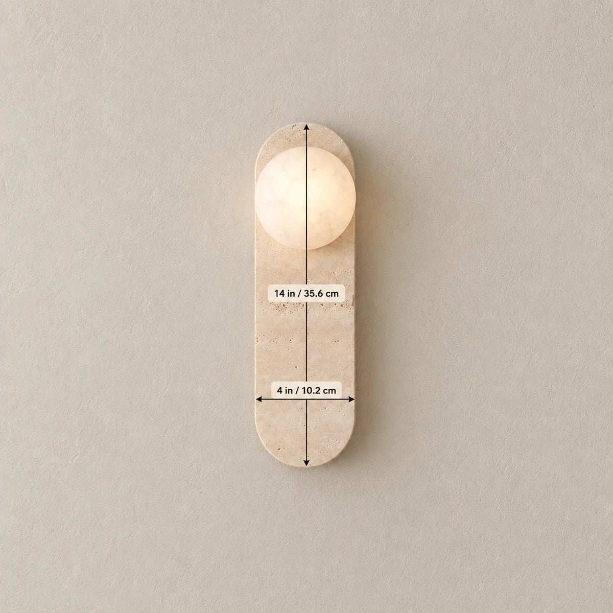 Bliss & Birch Travis Track Marble Wall Light