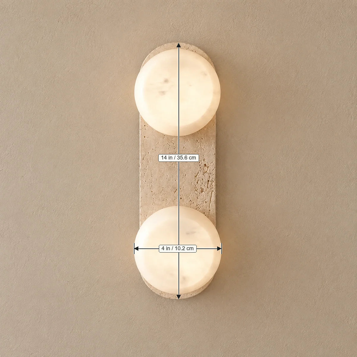 Bliss & Birch Travis Track Marble Wall Light