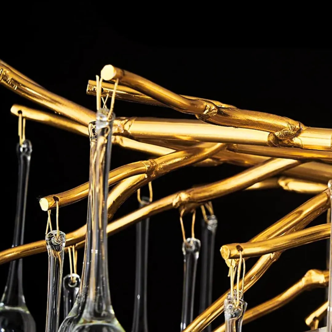 Golden Tree Branch Crystal Chandelier – 120 cm