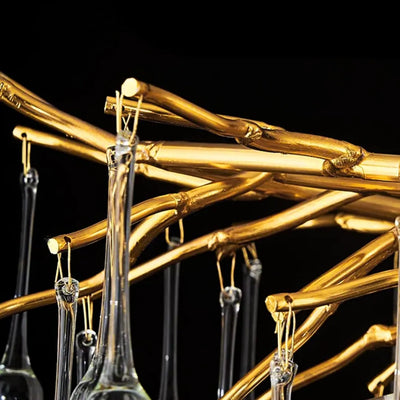 Golden Tree Branch Crystal Chandelier – 120 cm