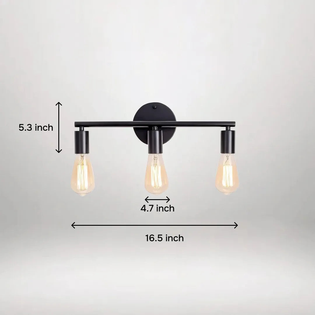 Triad Noir 3-Light Vanity Wall Lamp (Set of 4)