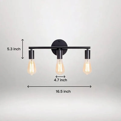 Triad Noir 3-Light Vanity Wall Lamp (Set of 4)