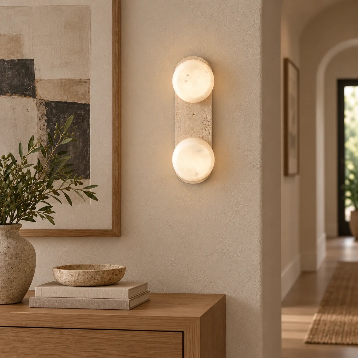 Bliss & Birch Travis Track Marble Wall Light