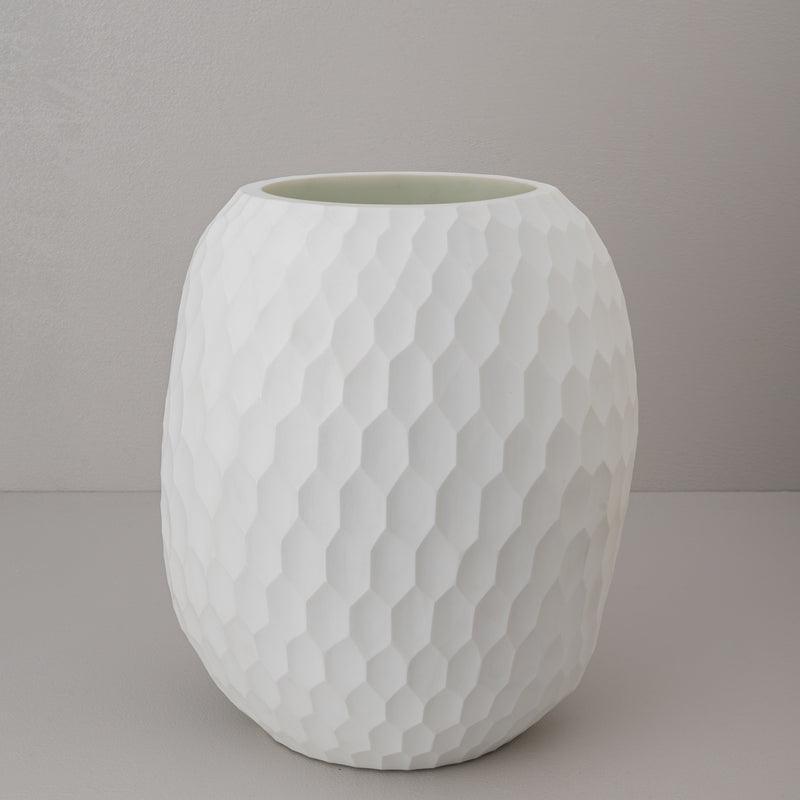 Radiant Ripple Glass Vase for Plants | Decorative Flower Pot | Flower Vase for Living Room - Pack of 1