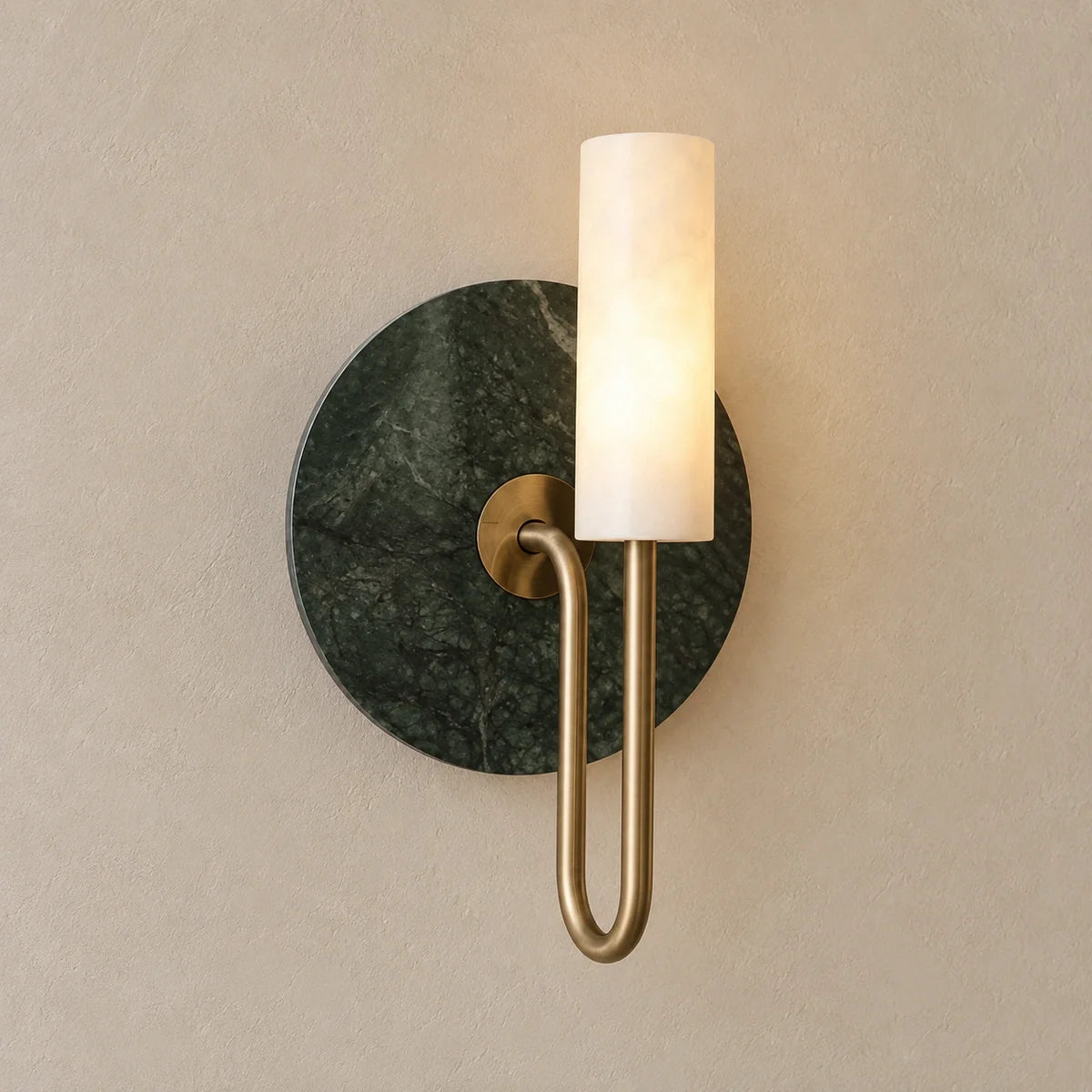 Bliss & Birch Vesta Green Marble Wall Lamp