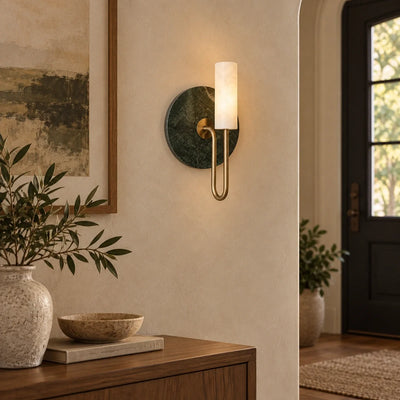 Bliss & Birch Vesta Green Marble Wall Lamp