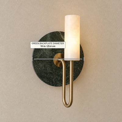 Bliss & Birch Vesta Green Marble Wall Lamp