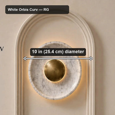 Bliss & Birch Orbis Curv Marble Wall Light