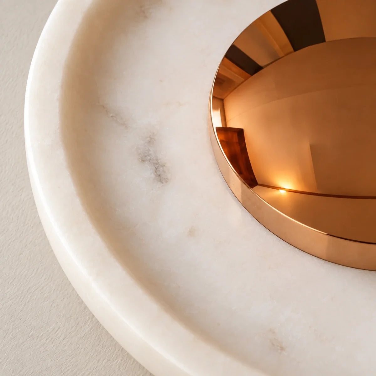 Bliss & Birch Orbis Curv Marble Wall Light