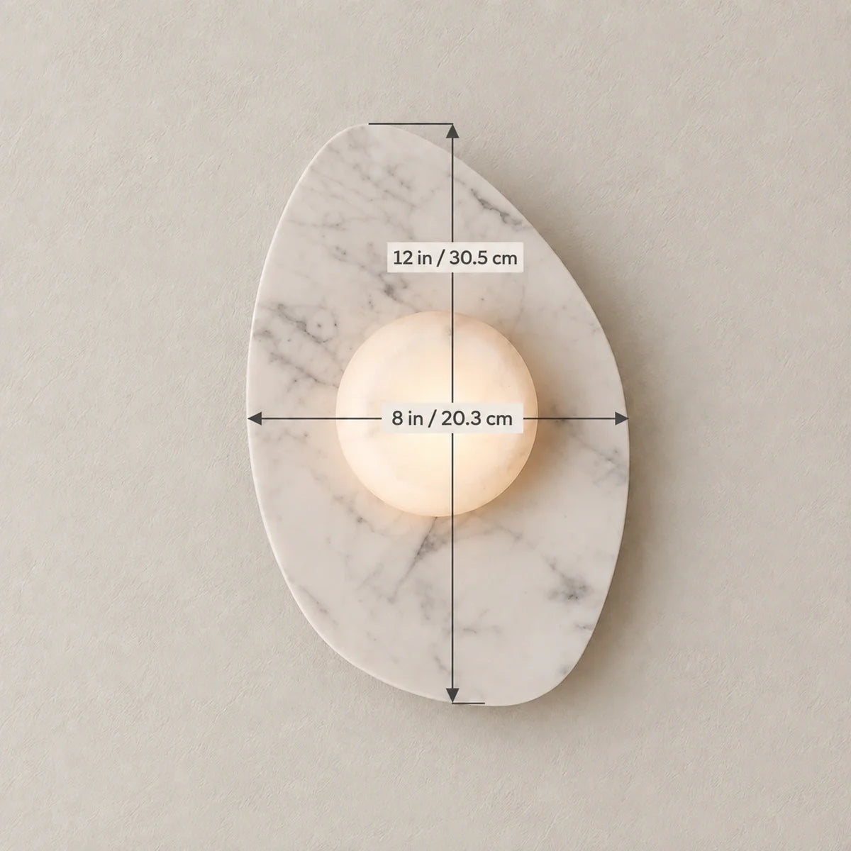Bliss & Birch Sloppy Marble Wall Lamp